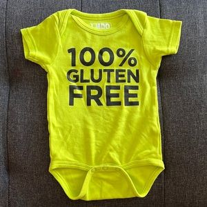 LMDO 100% Gluten Free Baby Onesie in Size 6-12 Months